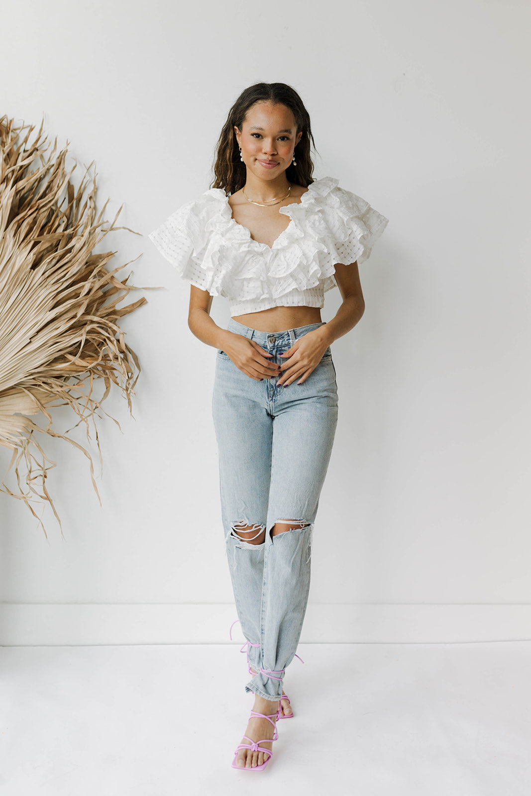 isabela ruffle top