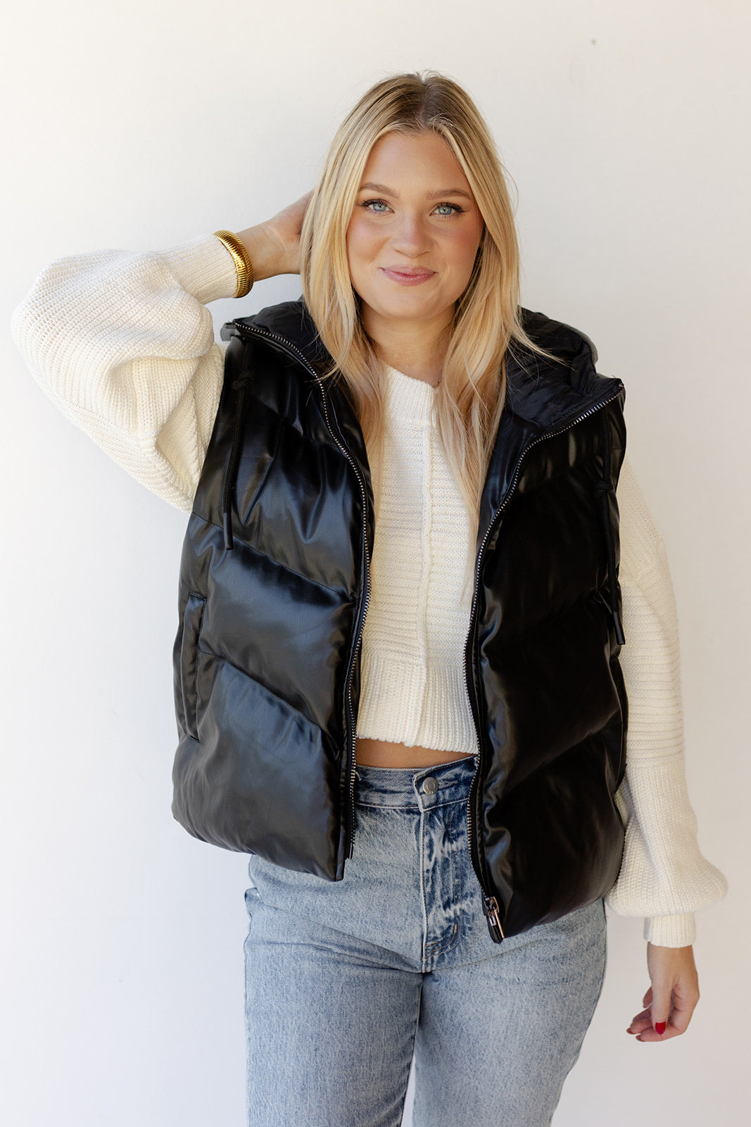 zoya leather vest