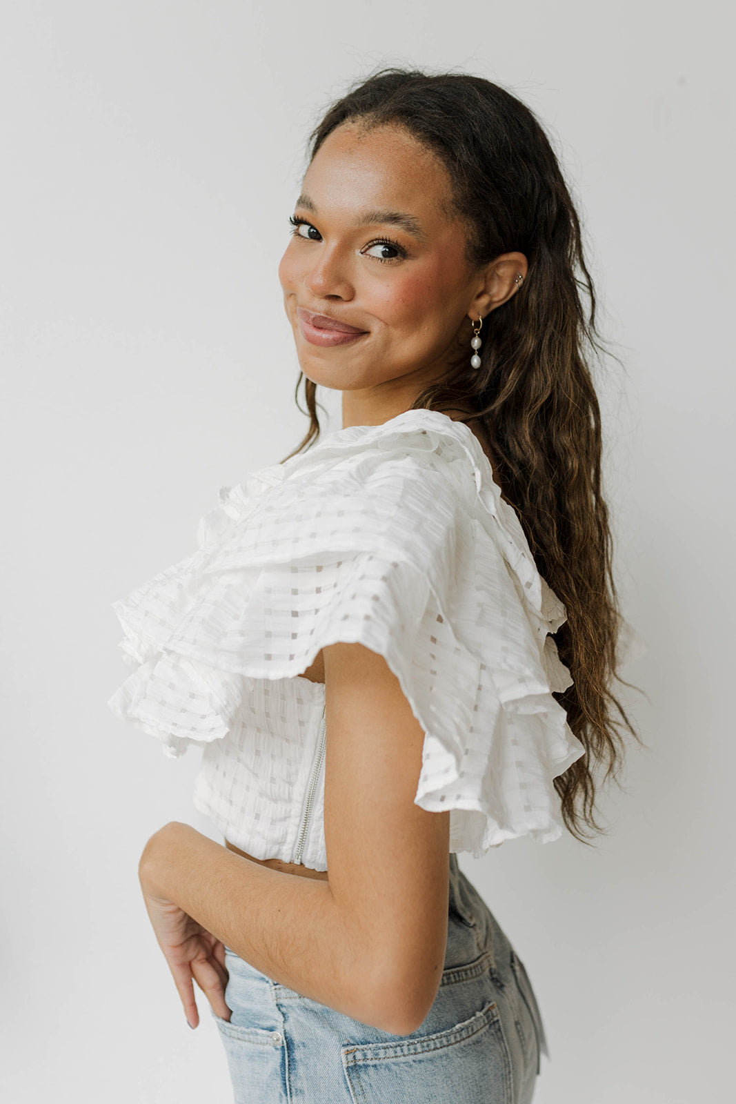 isabela ruffle top