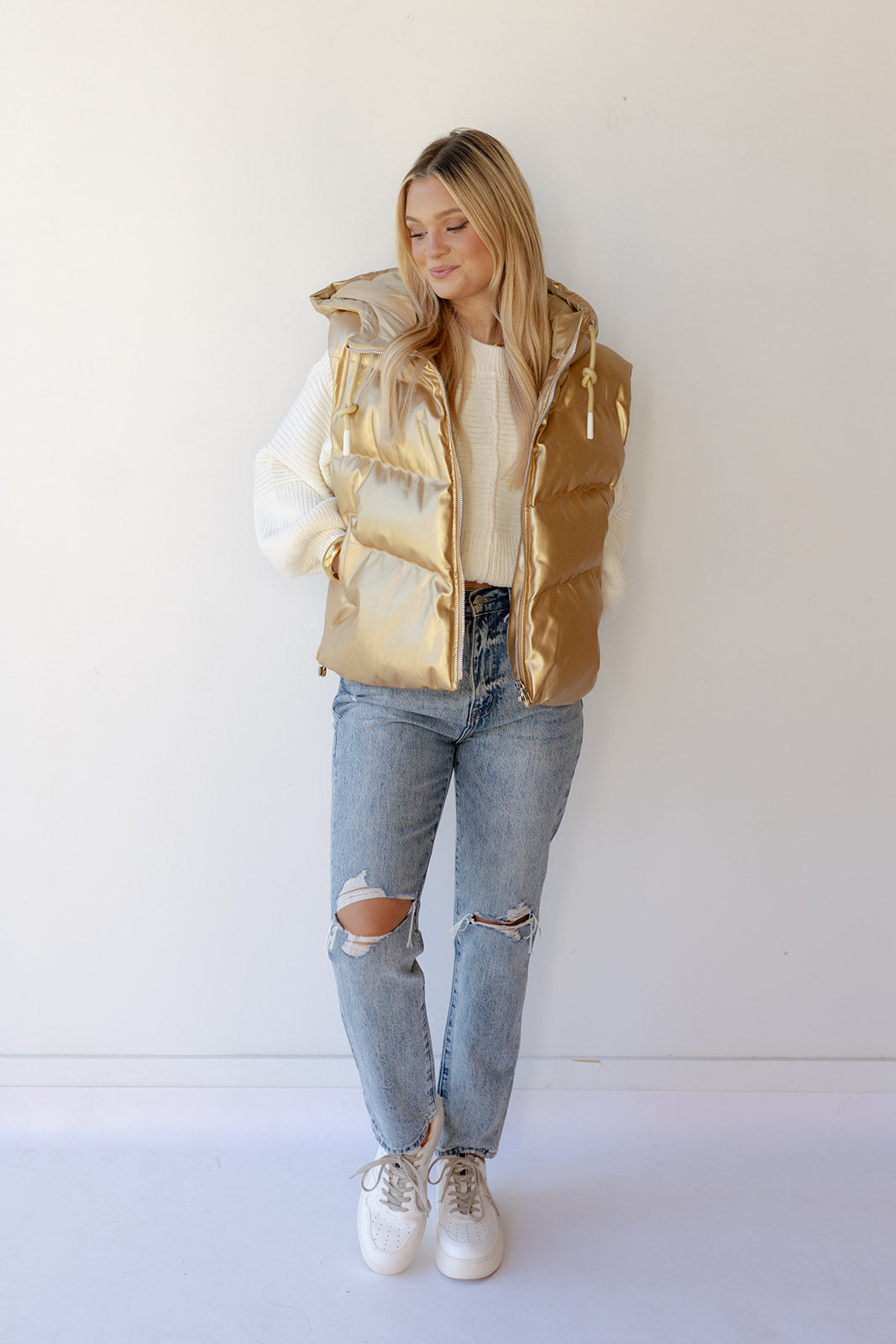 zoya leather vest