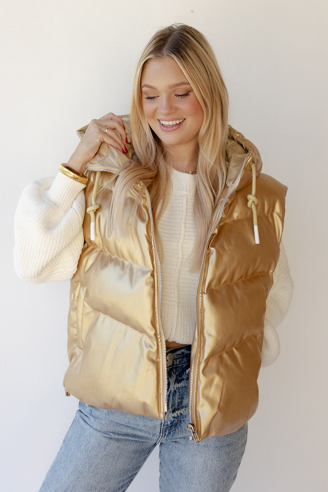 zoya leather vest